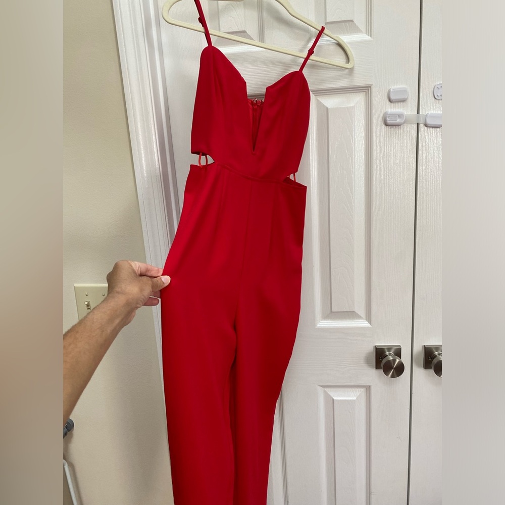 Revolve Red jumpsuit